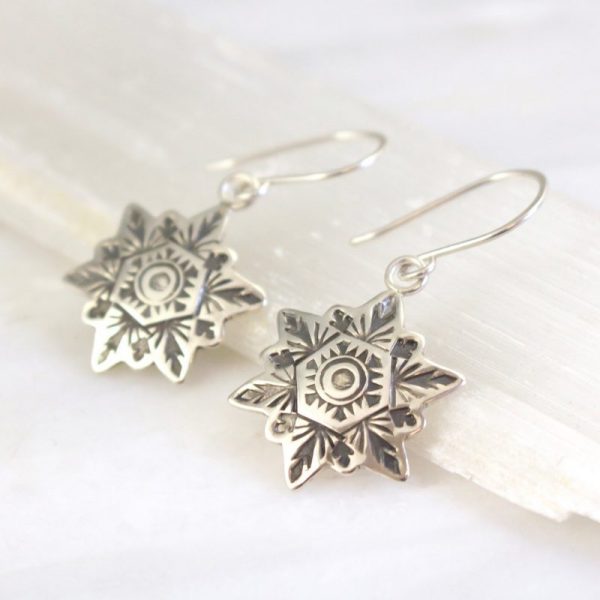 Layered Snowflake Earrings - Image 2