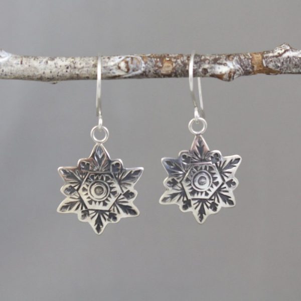 Layered Snowflake Earrings - Image 4