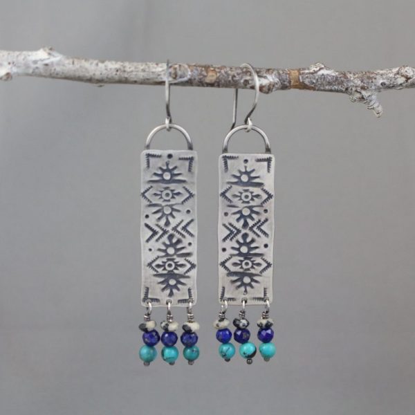 Sun Rug Fringe Earrings - Image 4
