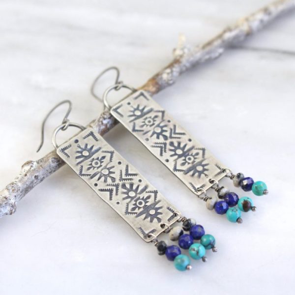Sun Rug Fringe Earrings - Image 2