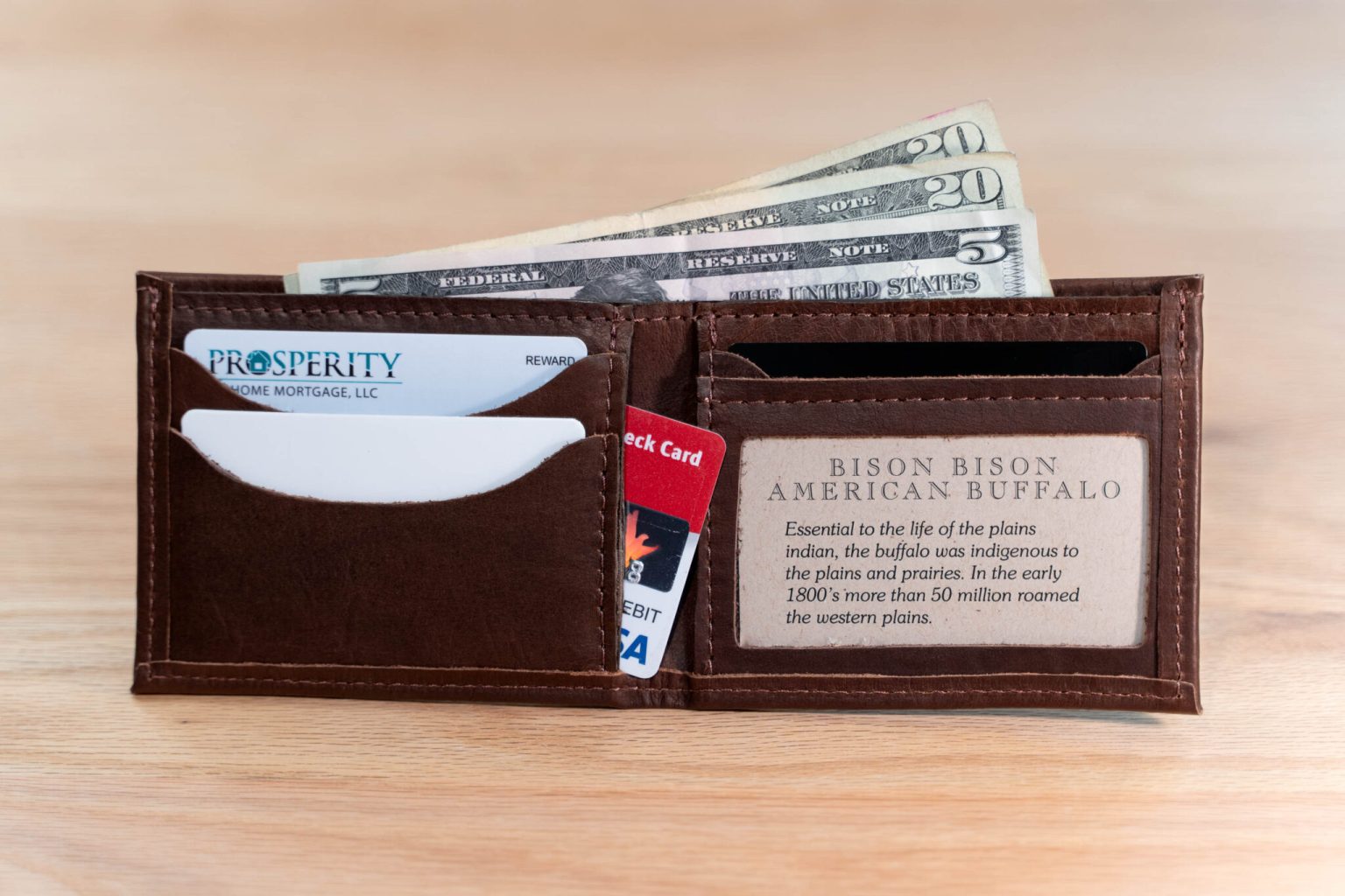 Buffalo Leather Two-Fold Wallet - Image 2