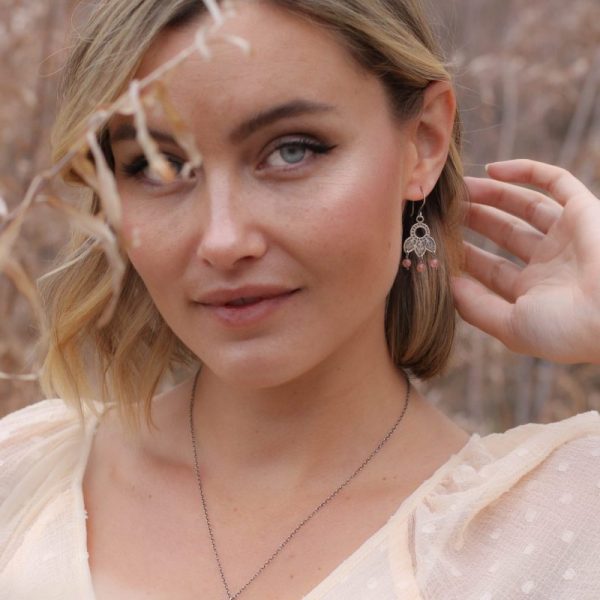 Hishi Strawberry Quartz Dangle Earrings - Image 5