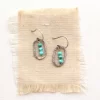 Stacked Turquoise Mini Hoop Earrings - Image 5