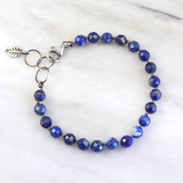 Lapis Knotted Bracelet Sarah Deangelo