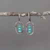 Stacked Turquoise Mini Hoop Earrings - Image 3