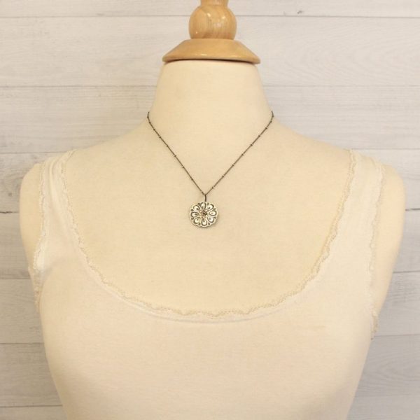 Peacock Mandala Wheel & Chain Necklace - Image 4