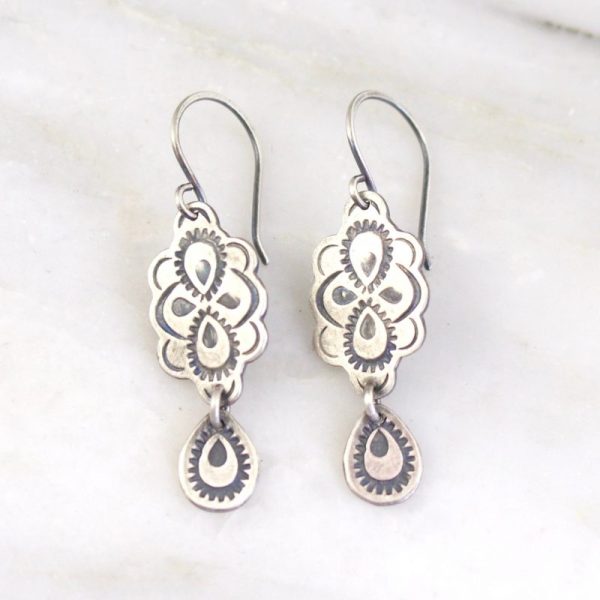 Peacock Drop Earrings Sarah Deangelo