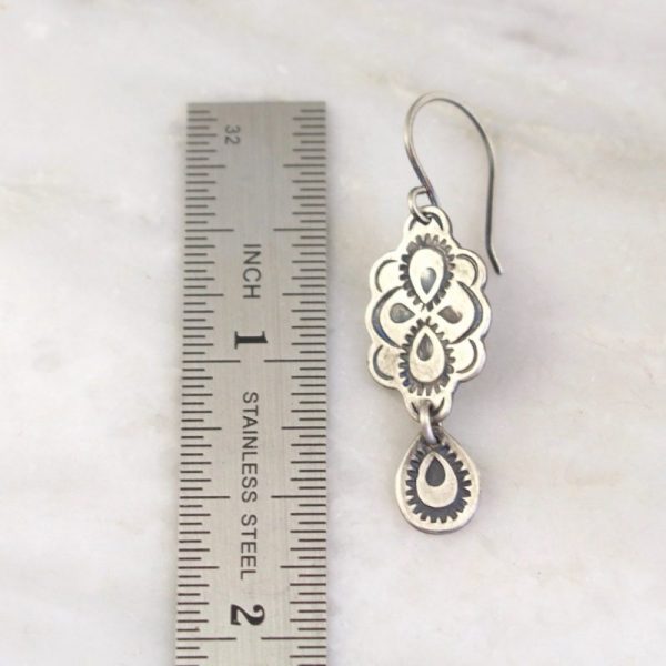 Peacock Drop Earrings - Image 4