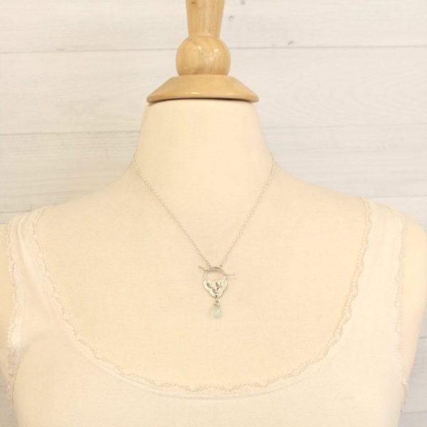 After the Rain Blue Chalcedony Toggle Necklace - Image 2