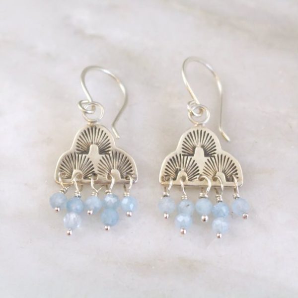 After the Rain Aquamarine Earrings Sarah Deangelo