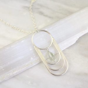 Green Amethyst Reflections Long Necklace Sarah Deangelo