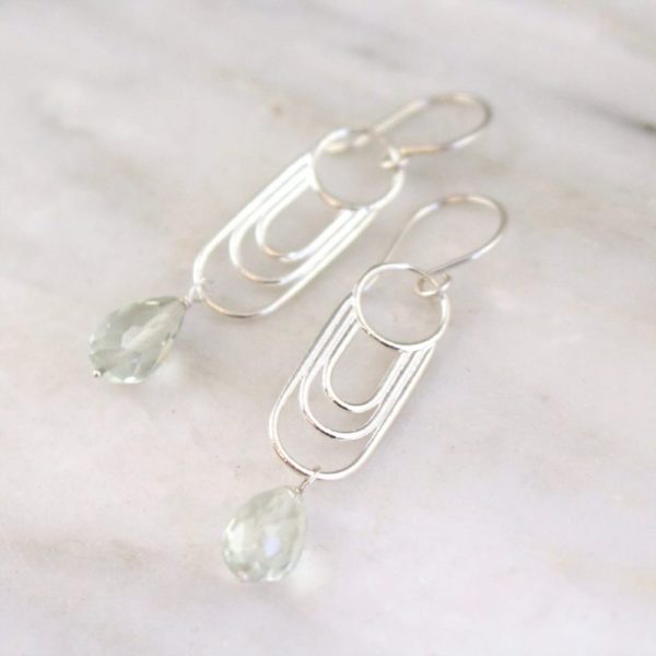 Reflections Green Amethyst Drop Earrings Sarah Deangelo