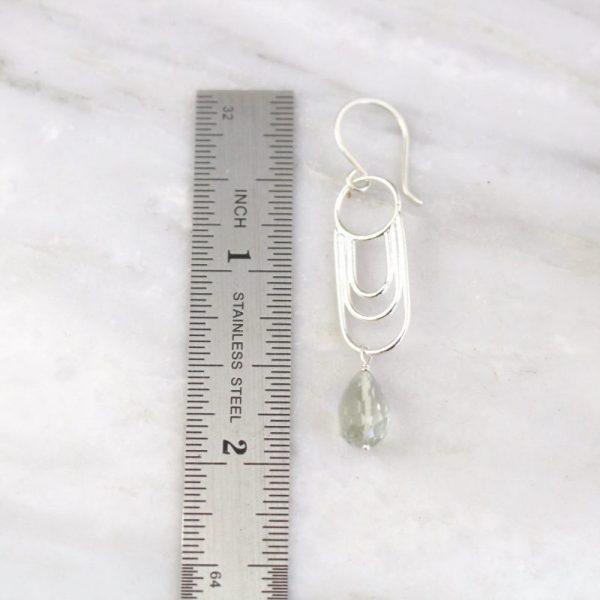 Reflections Green Amethyst Drop Earrings - Image 2