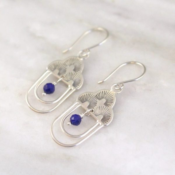 After the Rain Lapis Dangle Earrings Sarah Deangelo