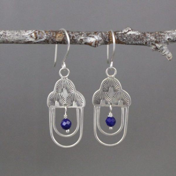 After the Rain Lapis Dangle Earrings - Image 2