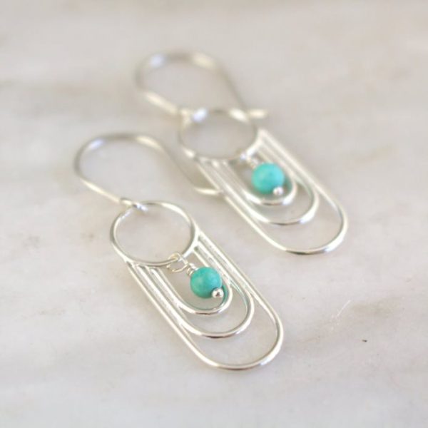 Reflection Turquoise Dangle Earrings Sarah Deangelo