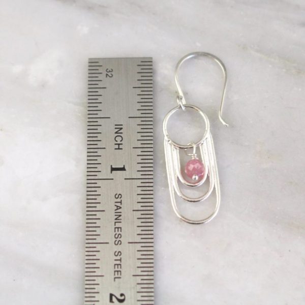 Reflection Pink Tourmaline Dangle Earrings - Image 2