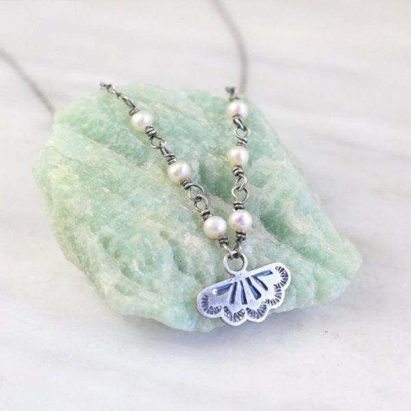 Southwest Lace Charm & Pearl Necklace - Image 3