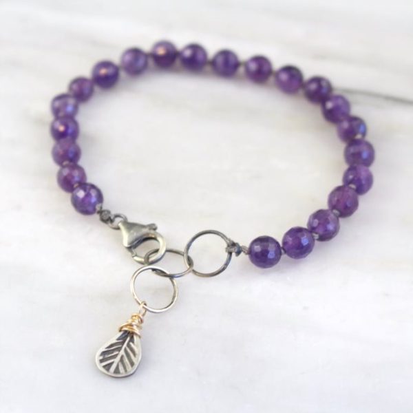 Amethyst Knotted Bracelet Sarah Deangelo