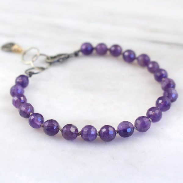 Amethyst Knotted Bracelet - Image 2