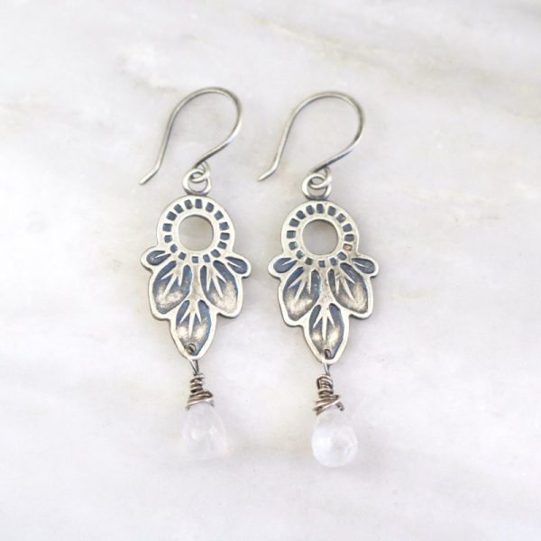 Hishi Moonstone Earrings Sarah Deangelo