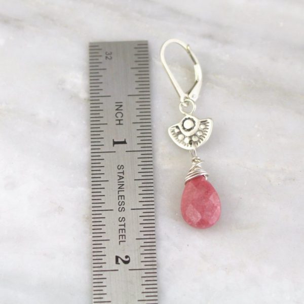 Wanderer Mini Rhodonite Drop Earring - Image 4