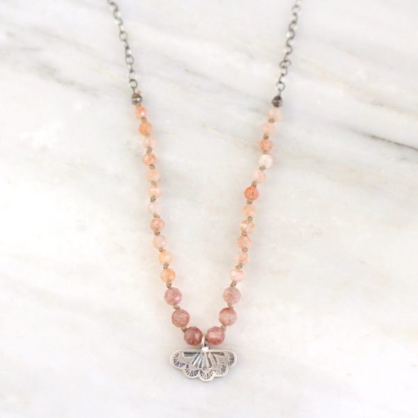Southwest Lace Charm Knotted Stone Necklace Sarah Deangelo