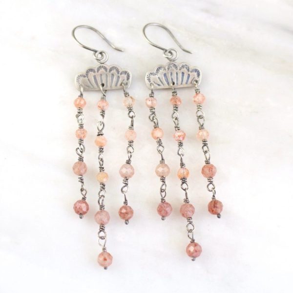 Southwest Lace Waterfall Earrings - Sunstone Sarah Deangelo