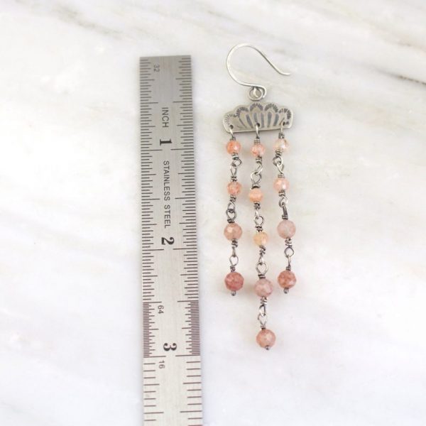 Southwest Lace Waterfall Earrings - Sunstone - Image 4