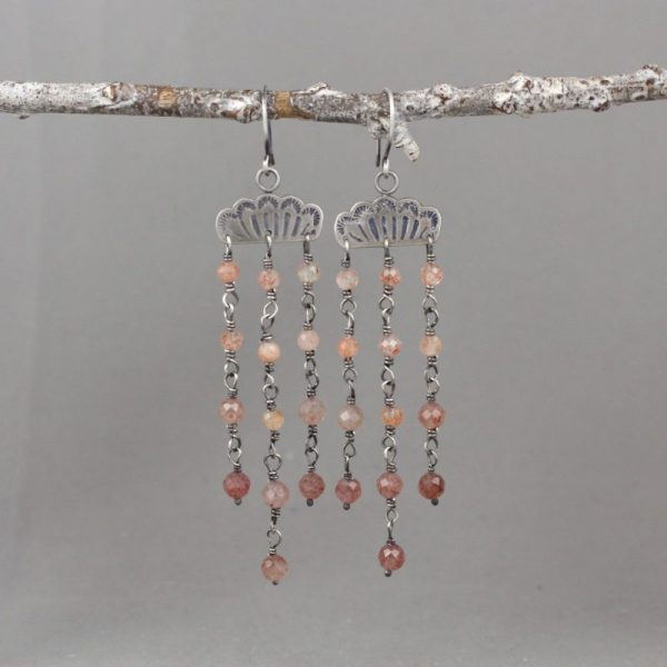 Southwest Lace Waterfall Earrings - Sunstone - Image 3