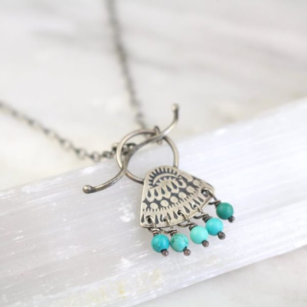 Asmi Turquoise Toggle Necklace Sarah Deangelo