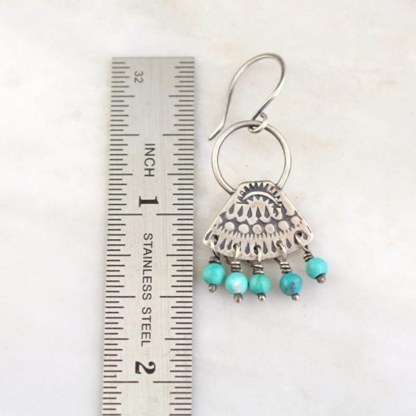 Asmi Triangle Loop & Turquoise Earrings - Image 4