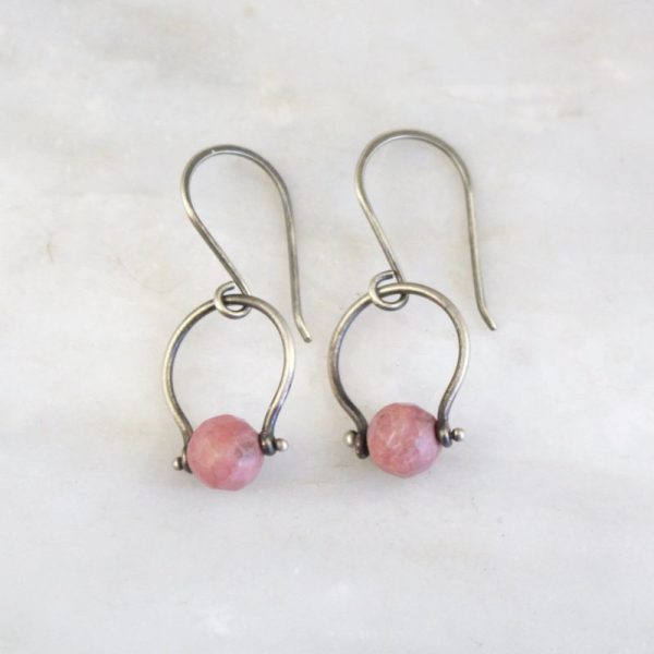 Rhodonite La Cloche Earrings Sarah Deangelo