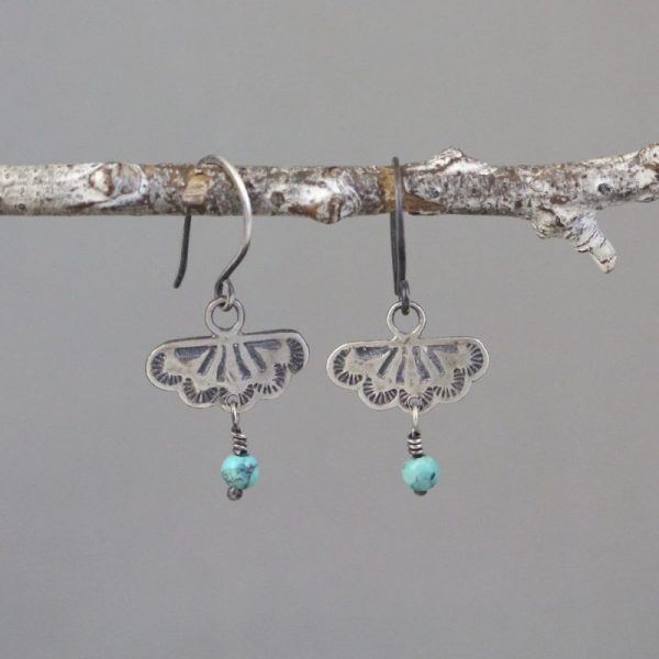 Southwest Lace Turquoise Dangle Earrings - Image 3