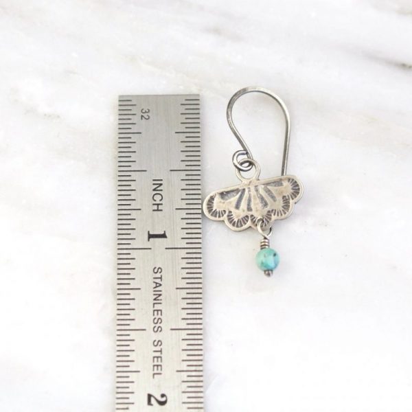 Southwest Lace Turquoise Dangle Earrings - Image 4