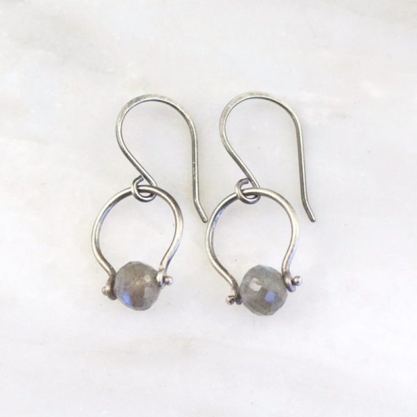 Labradorite La Cloche Earrings Sarah Deangelo