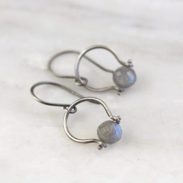 Labradorite La Cloche Earrings - Image 2