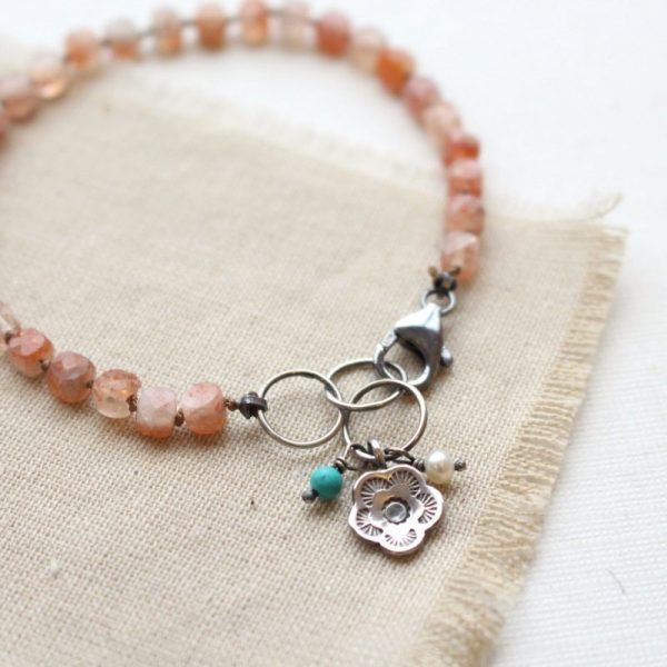 Cactus Flower Sunstone Bracelet - Image 2