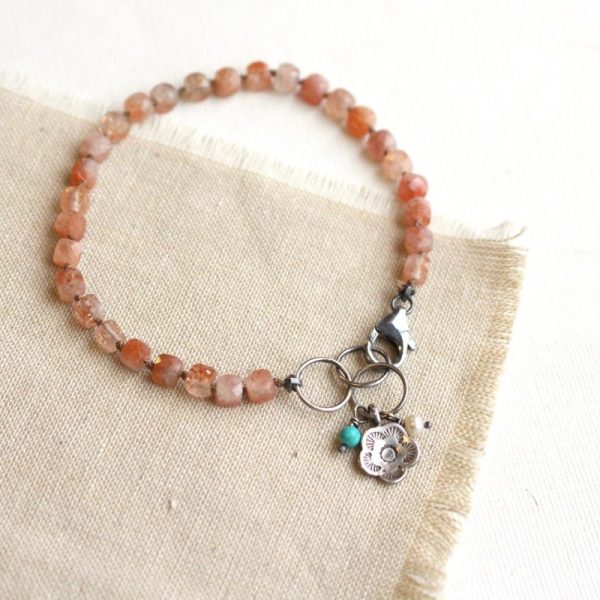 Cactus Flower Sunstone Bracelet Sarah Deangelo