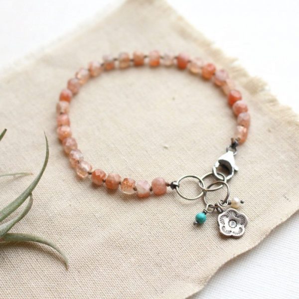 Cactus Flower Sunstone Bracelet - Image 3