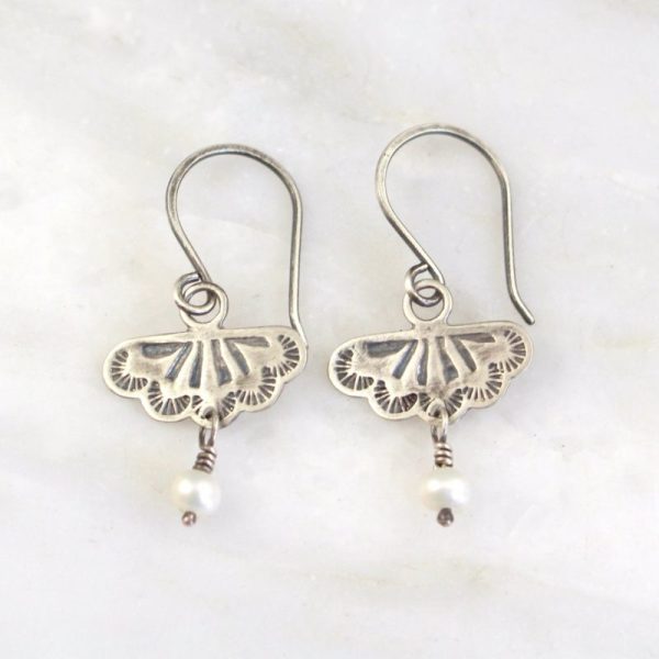Southwest Lace Pearl Dangle Earrings