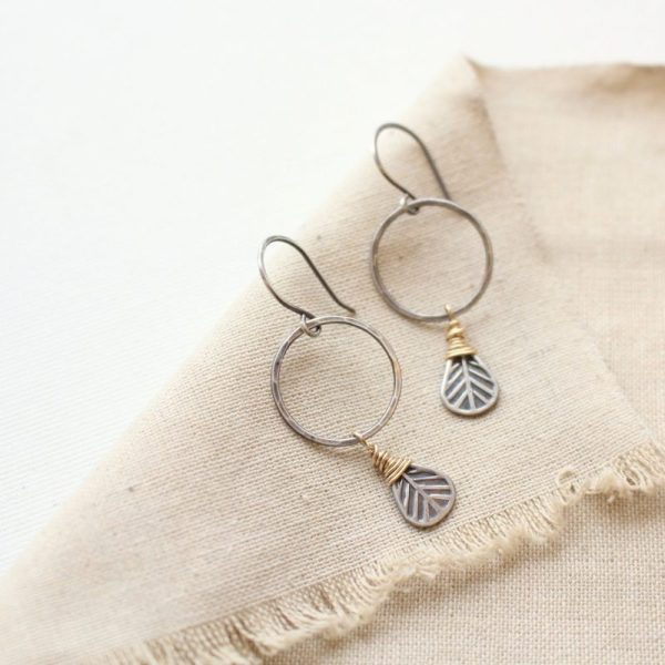 Tribal Leaf Gold Wrapped Hoop Sarah Deangelo