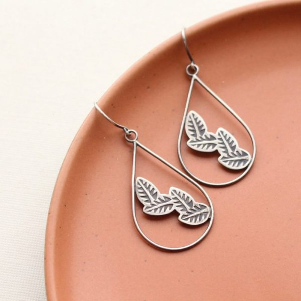 Garland Teardrop Hoop Earrings - Image 3