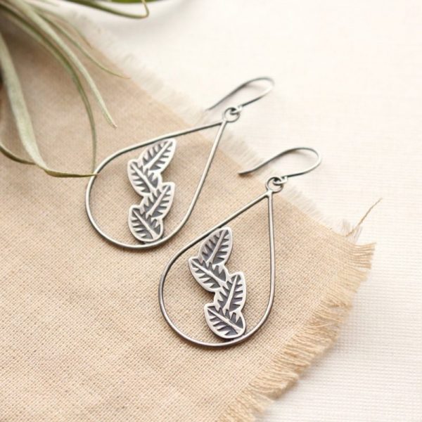 Garland Teardrop Hoop Earrings Sarah Deangelo