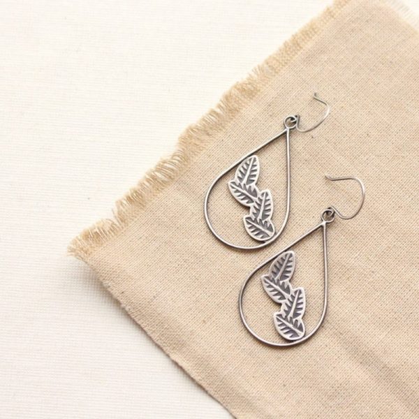 Garland Teardrop Hoop Earrings Sarah Deangelo