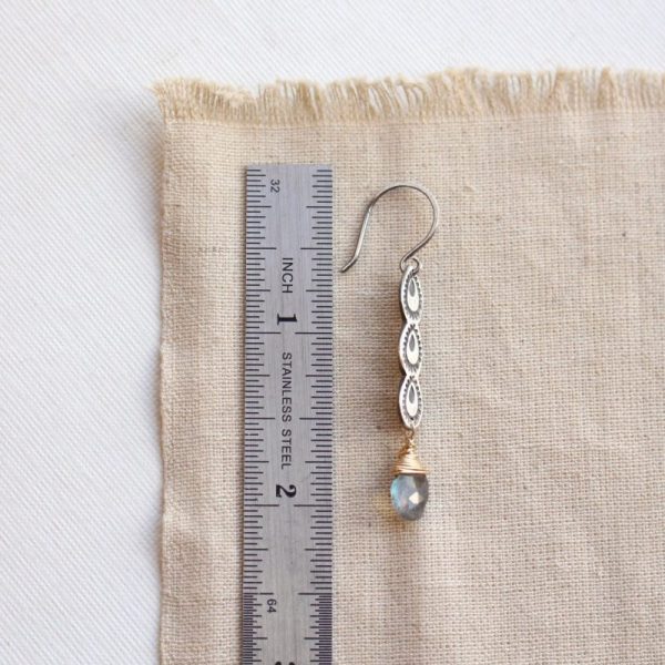 Peacock Labradorite Drop Earrings - Image 4