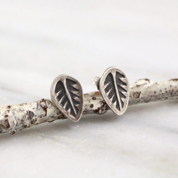 Leaf Post Earrings Sarah Deangelo