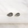 Leaf Post Earrings - Image 3