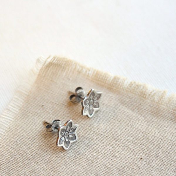 Moonflower Post Earrings - Image 2