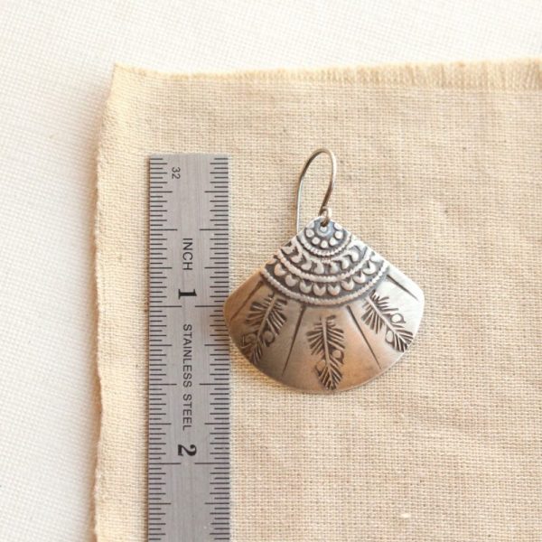 Tribal Feather Fan Earrings - Image 4